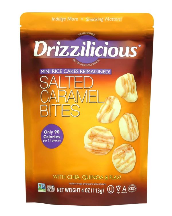 Drizzilicious Mini Rice Cakes Salted Caramel 4oz 12ct